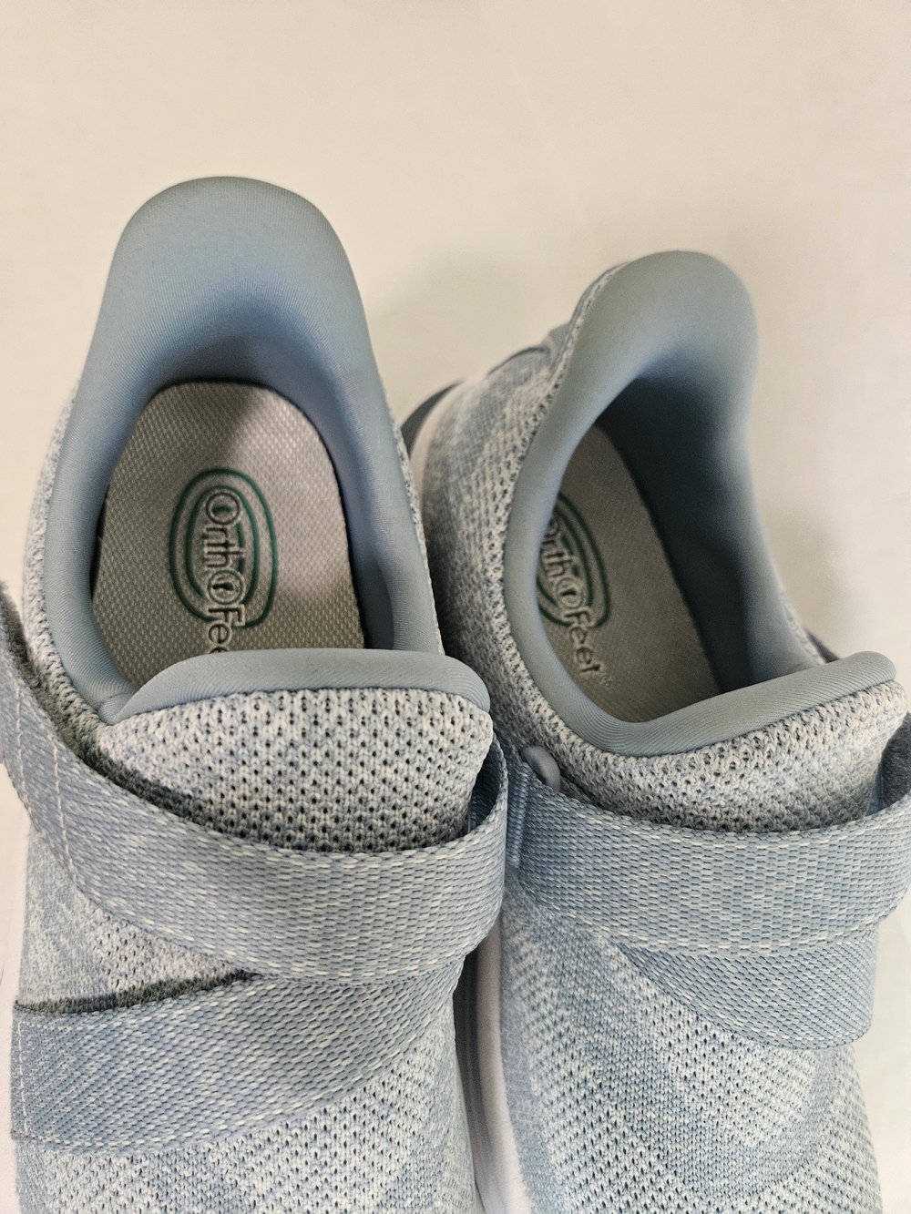 SALE!! Orthofeet Naya Hands Free Light Blue Slip-On Sneakers w/Hook & Loop Strap - Picture 6 of 11